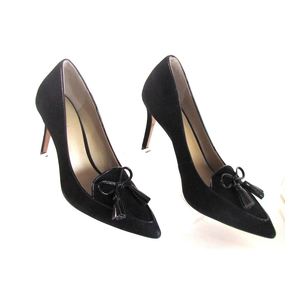 Ann Taylor Black Heels with Tassel Detail